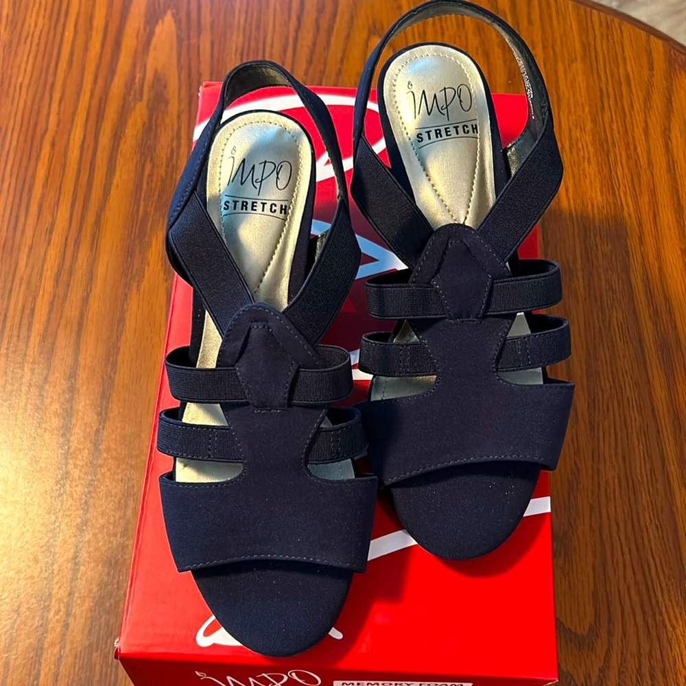 Impo navy sandals NWB
